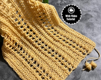 Loom Knitting PATTERNS : Wheat and Garter Lace Stitch Pattern Flat and in the Round with Video Tutorial  | LoomaHat