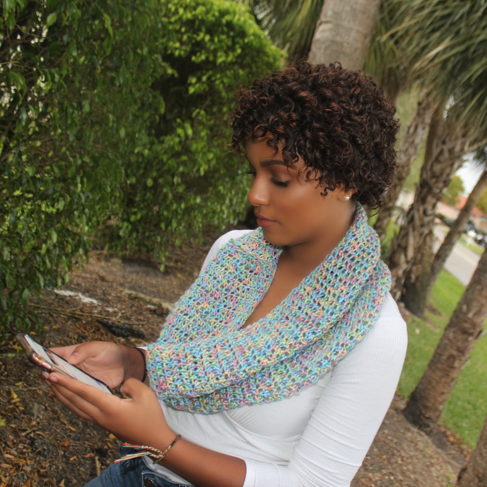 Loom Knit Patterns Scarves Mock Crochet Stitch Infinity Etsy