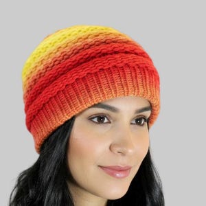Knitting Loom Hat Pattern (with Video Tutorial) Beanie On Extra Large Round Loom for Men or Women | Loomahat