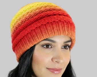 Knitting Loom Hat Pattern (with Video Tutorial) Beanie On Extra Large Round Loom for Men or Women | Loomahat
