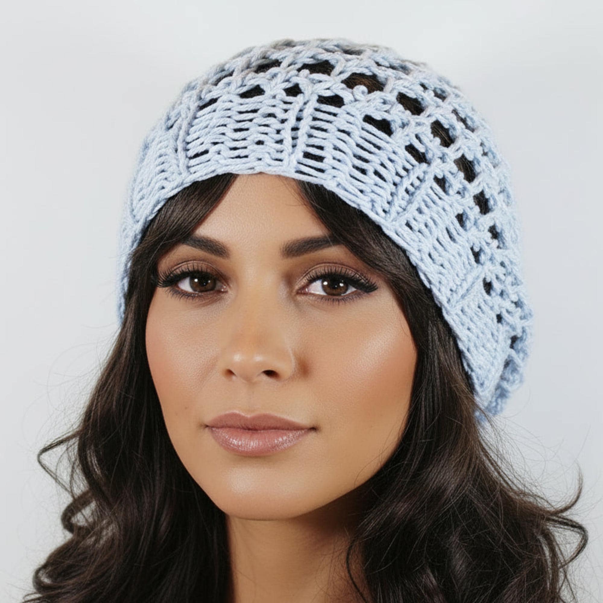 Loom Knitting Pattern (with Video Tutorial) Slouchy Hat Snood Hairnet ...