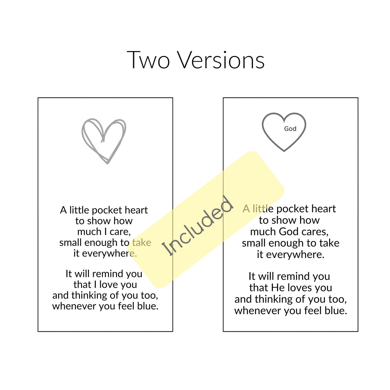 Pocket Heart Hugs Project Tags | 2 Versions Printable Labels / Tags ...