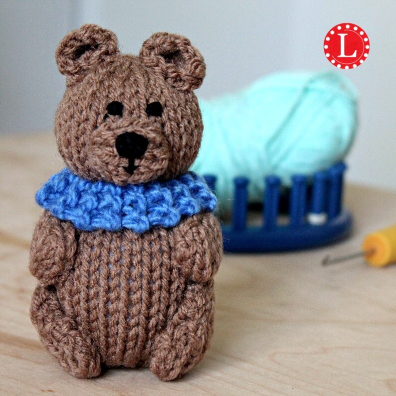 Toys Doll Amigurumi Tiny Dolls Loomahat Includes Video Tutorial Loom Knitting PATTERNS Loom Knit Teddy Bear