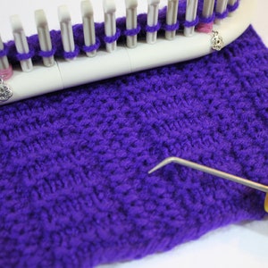 Looms Knitting PATTERNS Waffle Rib Stitch with Video Tutorial by Loomahat