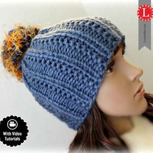 Knitting Loom PATTERN Farrow Stitch Hat with Step by Step Video Tutorial by Loomahat