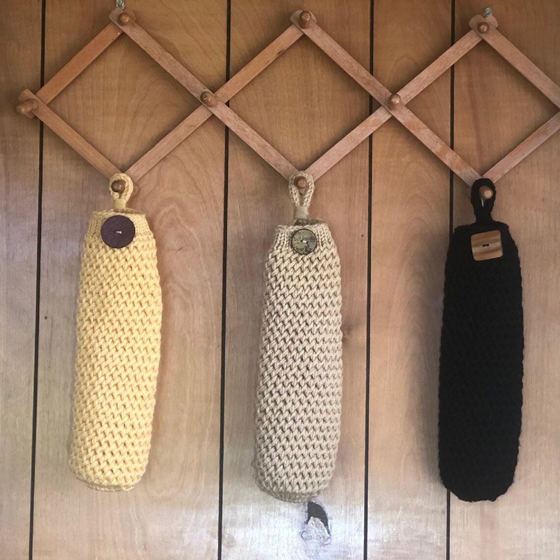 Loom Knitting PATTERNS Knit Grocery Plastic Bag Holder Etsy