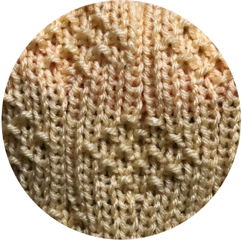 Loom Knitting STITCH PATTERNS : The Diamond Moss Stitch Pattern Flat and in the Round with Video Tutorial LoomaHat image 4