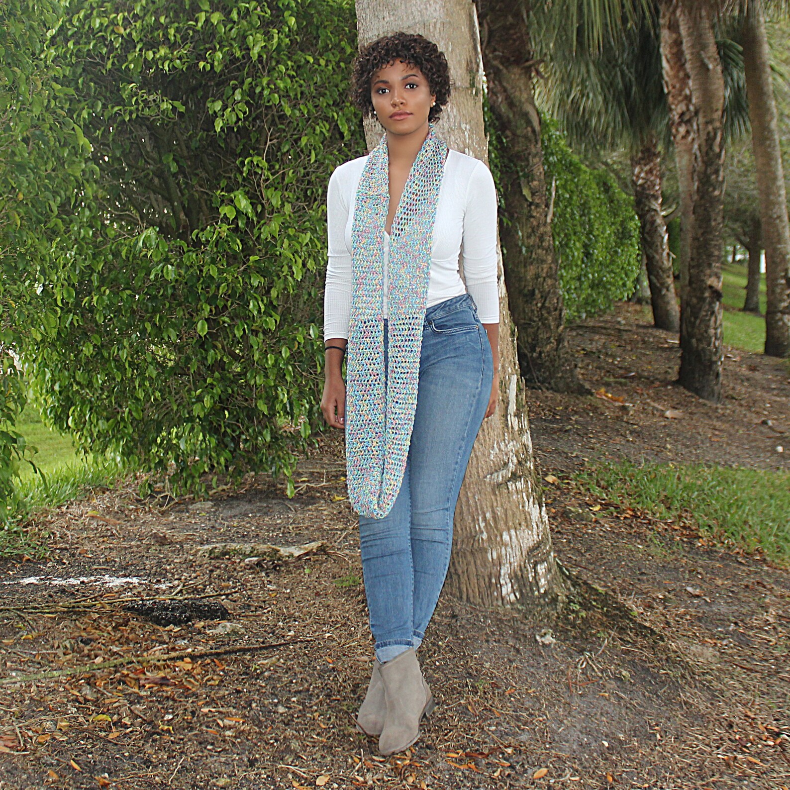 Loom Knit Patterns Scarves Mock Crochet Stitch Infinity Etsy