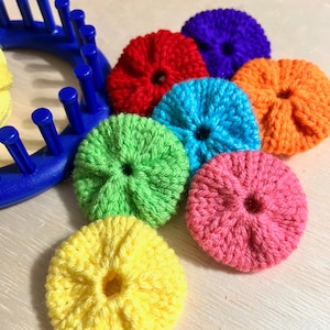 Gebreid weefgetouwpatroon (videotutorial) Quilt jojo-cirkels en zeshoek | Loomahat