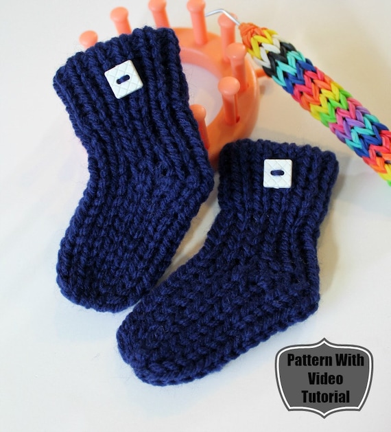Loom Knitting Pattern Tube Socks With Video Tutorial on a Circular Round  Knitting Loom Patterns by Loomahat 