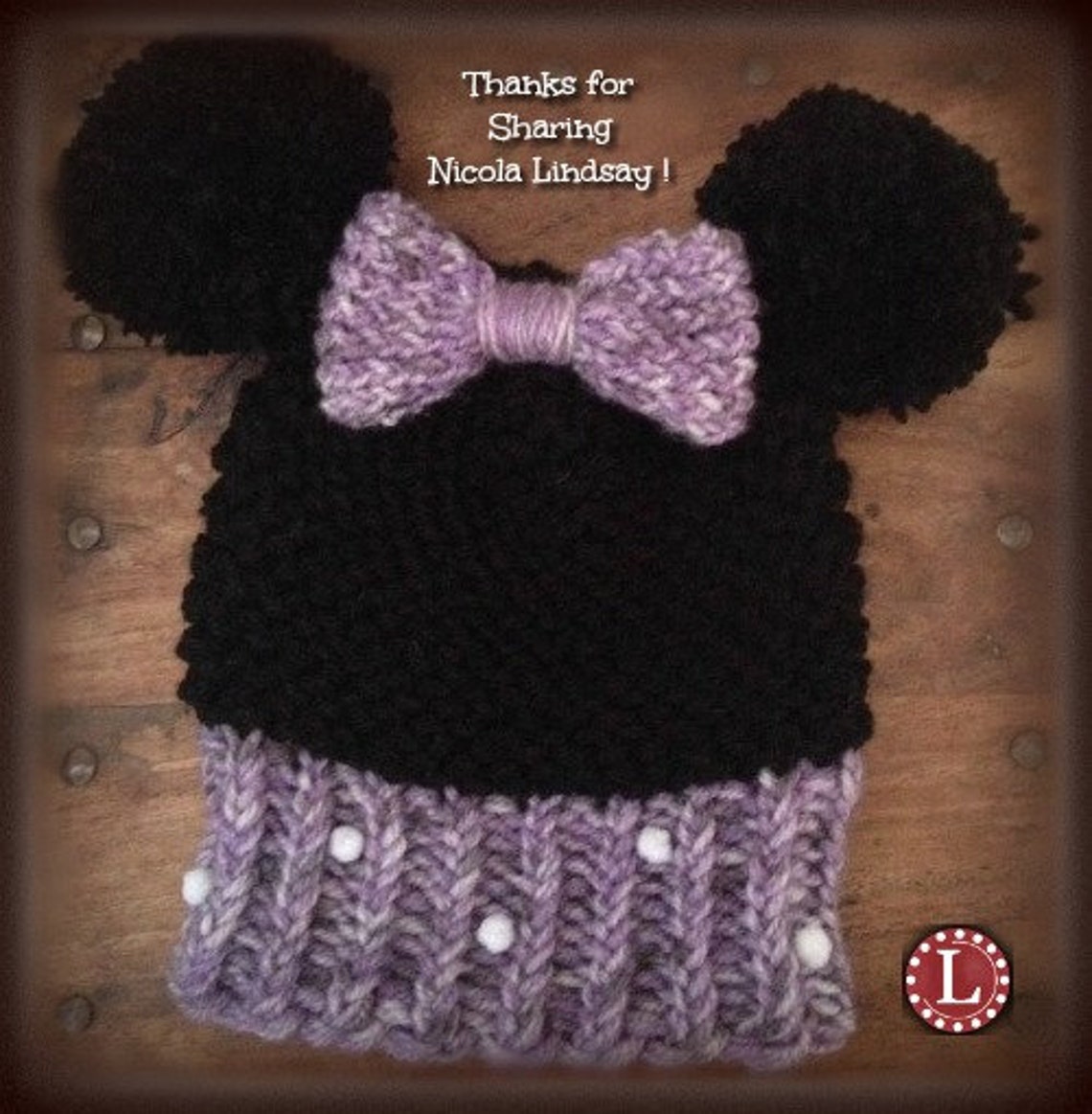 Loom Knit Baby Hat Pattern With Ears Animal Bear Mouse Ears Etsy