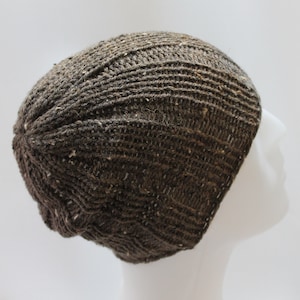 Easy Loom Knitting Hat Pattern (with Video Tutorial) Rib Stitch Hat Mens Womens Slouchy Beanie Skull Cap Brimless | Loomahat