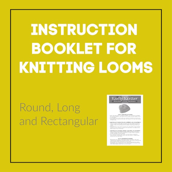 FREE 3 Knitting Loom Beginner Instruction Booklet for Round, Long and Rectangle Looms | Works for ALL Brands Read the Description | Loomahat