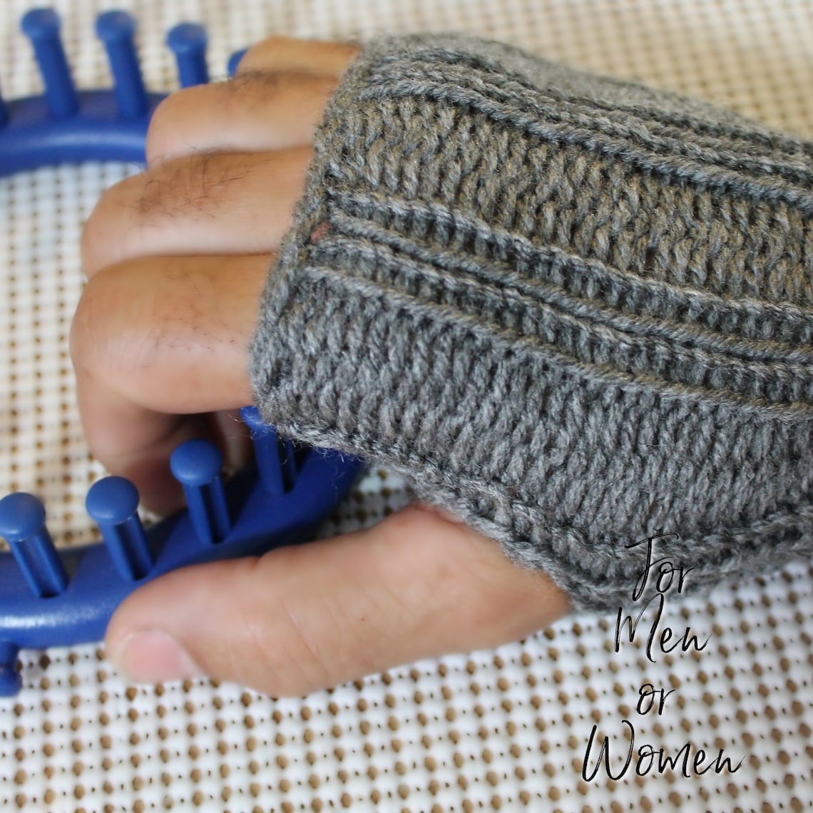 Loom Knitting PATTERN Fingerless Gloves With Video Tutorial Etsy