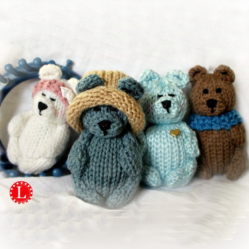 Toys Doll Amigurumi Tiny Dolls Loomahat Includes Video Tutorial Loom Knitting PATTERNS Loom Knit Teddy Bear