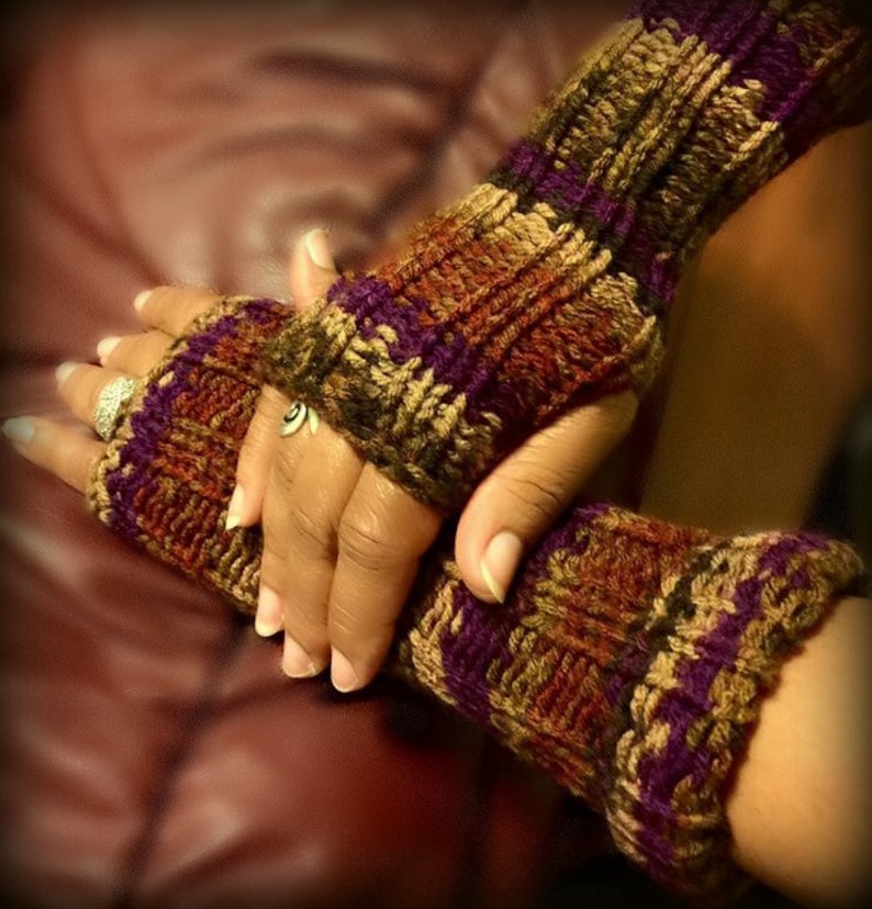 Loom Knitting PATTERN Fingerless Gloves With Video Tutorial Etsy