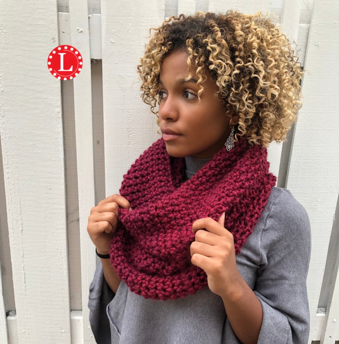 Loom Knitting PATTERNS Cowl Oversized Scarf With Link to Step by