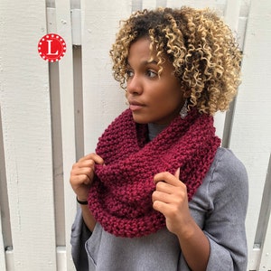 Loom Knitting PATTERNS Cowl Oversized Scarf with Link to Step by Step Video Tutorial | Loomahat