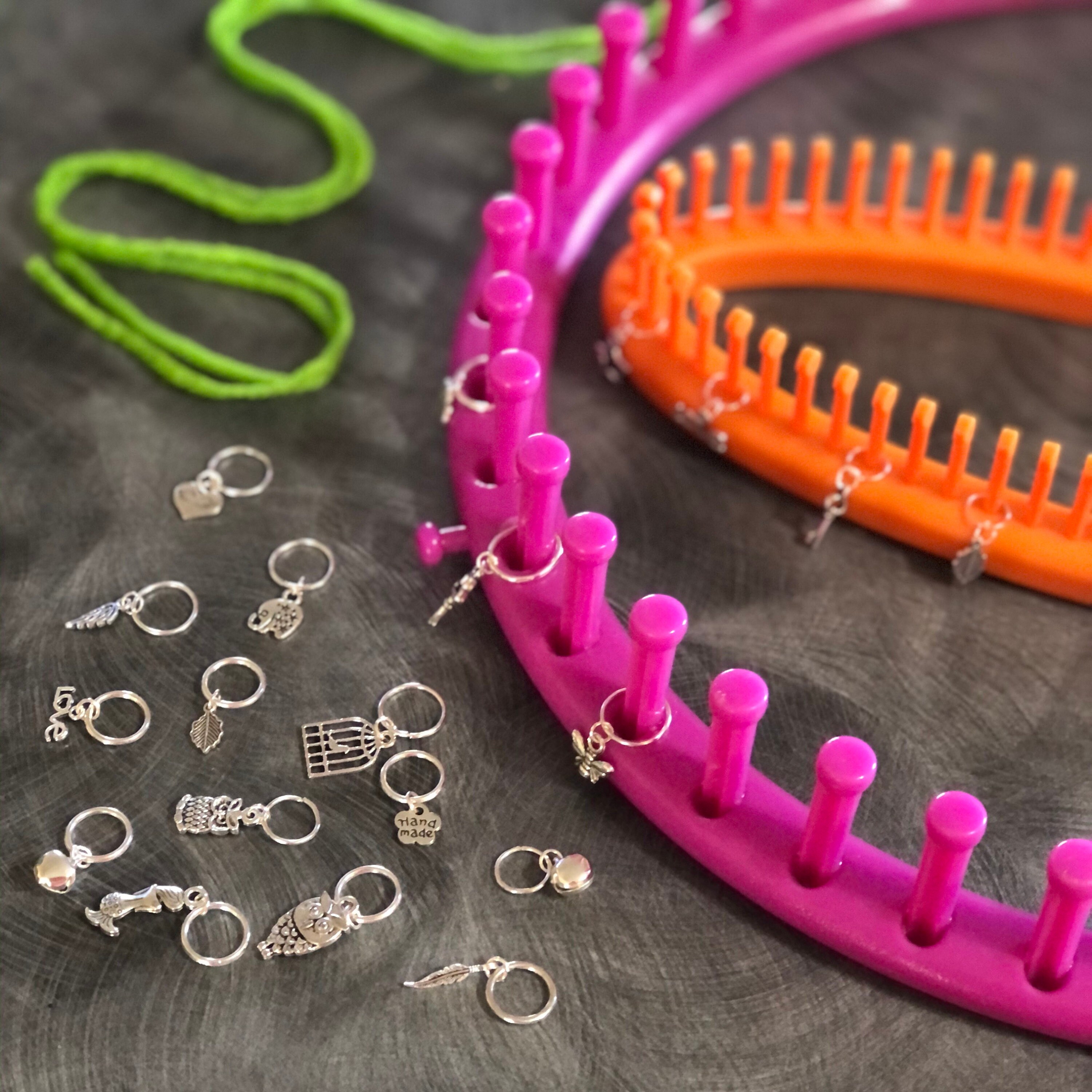 12 Loom Knitting Patterns Stitch Markers Metal Rings 1 Dozen Etsy Canada