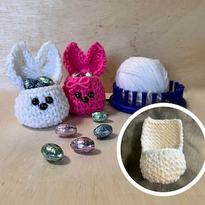 Loom Knitting Pattern Easter Bunny Bags | Pattern with  Video Tutorial by Loomahat