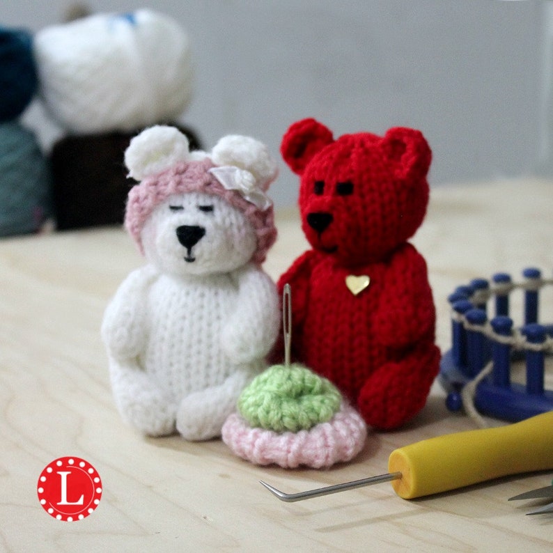 Toys Doll Amigurumi Tiny Dolls Loomahat Includes Video Tutorial Loom Knitting PATTERNS Loom Knit Teddy Bear