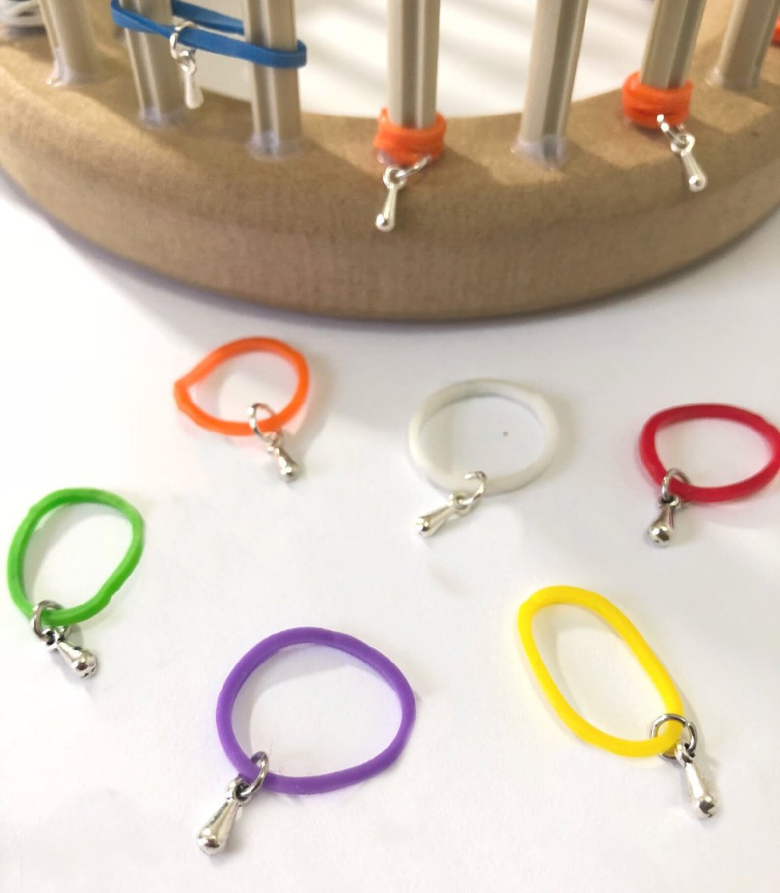 Loom Knitting Patterns 20 Stitch Markers Tear Drops Designs Etsy