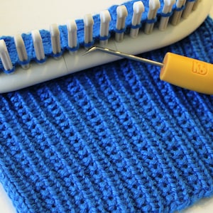 Loom Knit Stitch Pattern The Farrow Rib Stitch with Video Tutorial Beginner Easy by Loomahat