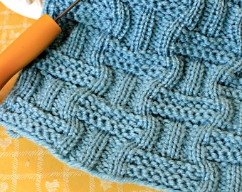 Loom Knitting Stitch PATTERNs The Double Basket Stitch with Video Tutorial