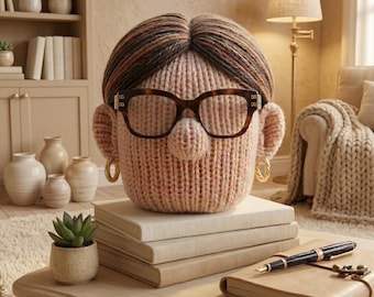 Loom Knitting Pattern (with Video Tutorial) Eyeglasses, Jewelry Holder | Father's Mother's Day