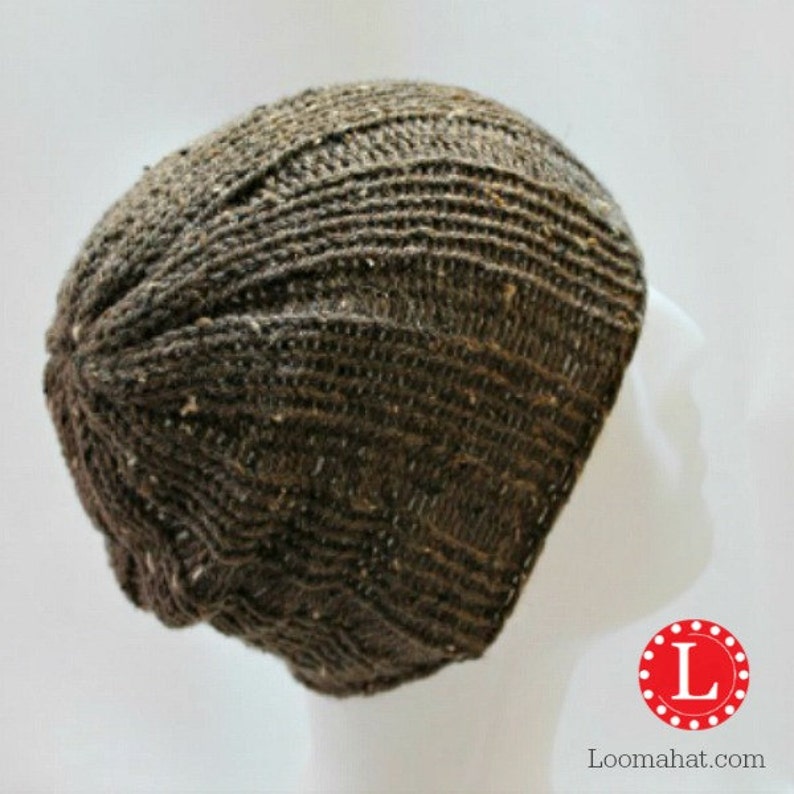 Loom Knitting Pattern Hat Mens Womens Slouchy Beanie Skull Cap | Etsy