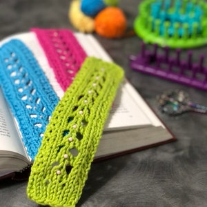 Loom Knitting PATTERNS Scrap Yarn Book Mark .  An Easy, Fun and Fast Project | Includes Video Tutorial | Loomahat