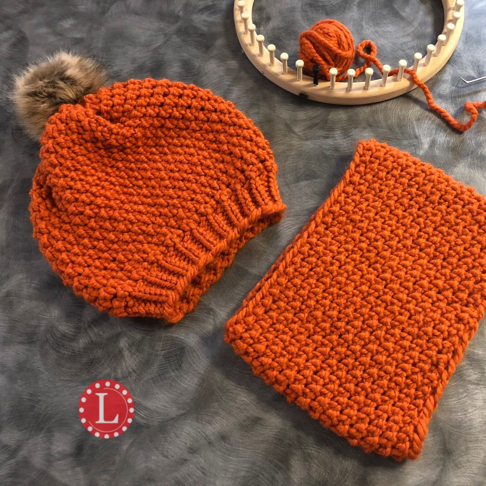 Round Knitting Loom Patterns Chunky Winter Hat Beanie Slouchy Etsy Canada