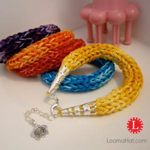 Loom Knit Pattern Friendship Bracelet | Spool Loom Project | with Video Tutorial