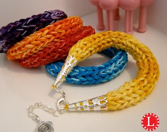 Loom Knit Pattern Friendship Bracelet | Spool Loom Project | with Video Tutorial