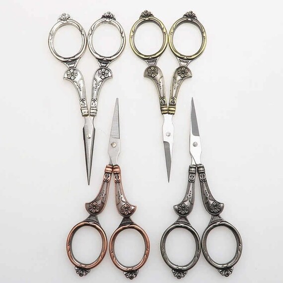 Vintage Style Embroidery Scissors Thimble Needle Case Sewing Etsy