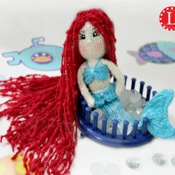 Loom Knitting PATTERNS Mermaid Toys Doll Amigurumi Tiny Dolls - Includes Video Tutorial by Loomahat