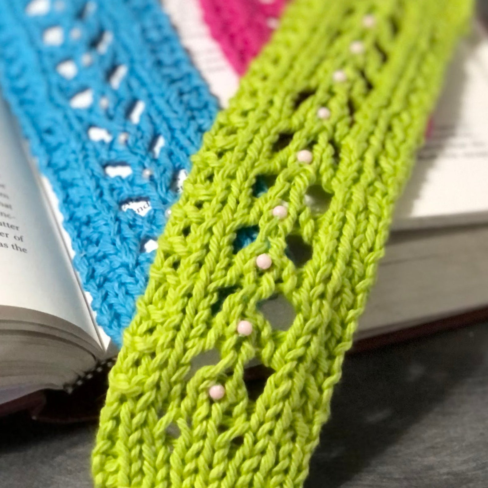 Loom Knitting PATTERNS Scrap Yarn Book Mark . an Easy Fun and Etsy