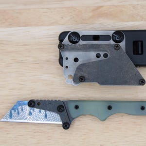 EDC Utility Knife Fixed Blade - Slim Jade Green G10 - Teale Designs