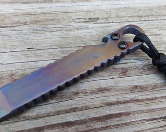 Knurls TD Titanium Pry - Flamed