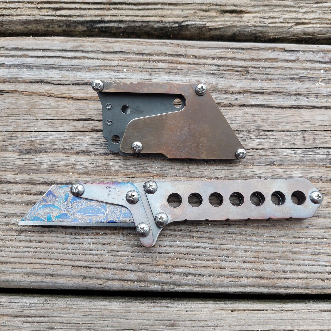 Teale Designs Tools Mini Fixed Utility Knife - Polished/flamed - Etsy ...