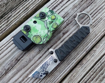 Teale Designs Tools Karambit  Safety Ring Style Fixed Utility Knife - Carbon Fiber