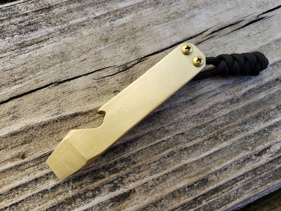 Brass Pry Bar Bottle Opener EDC Pocket Clip Tool Every Day Carry