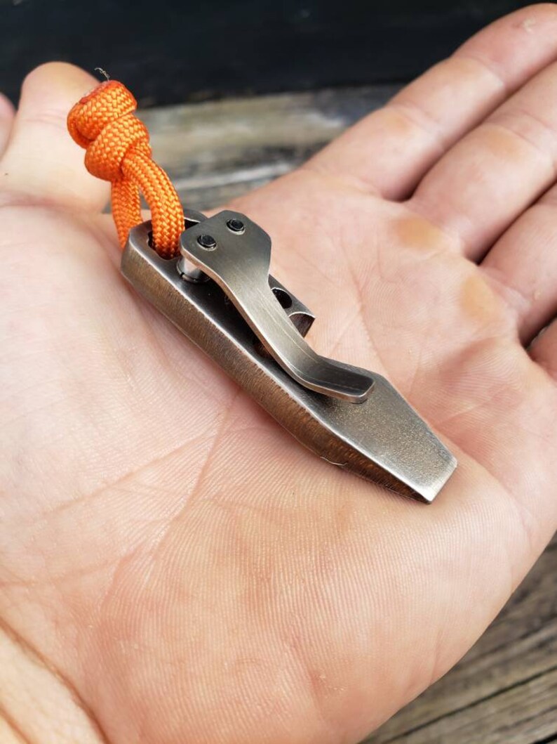Mini Pry Bar Bottle Opener Keychain Pocket Clip Stainless Etsy