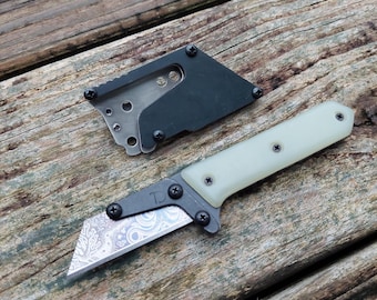 Teale Designs Tools Mini Fixed Utility Knife - Jade Green g10