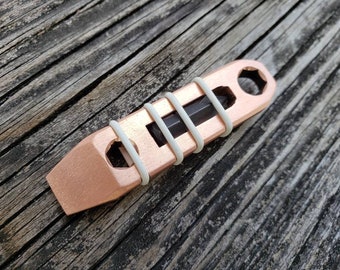 Copper Micro Keychain Pry Bar EDC Pocket Clip    Tool Every Day Carry Great Father's Day Gift Gift