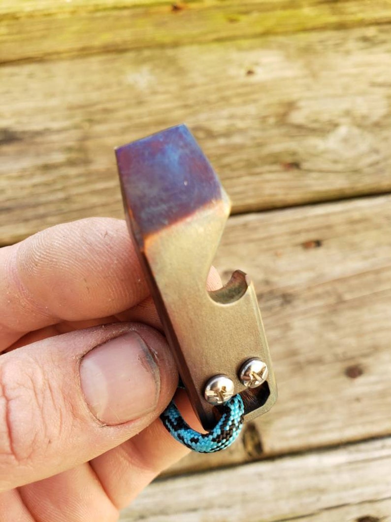 Mini Pry Bar Bottle Opener Keychain Pocket Clip Stainless Etsy