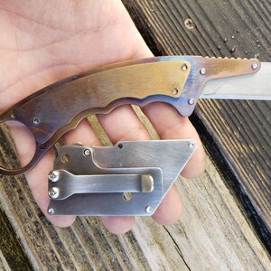 Karambit Utility Knife Fixed Blade Razor Unique Custom Stainless Steel ...