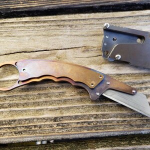 Karambit Utility Knife Fixed Blade Razor Unique Custom Stainless Steel ...
