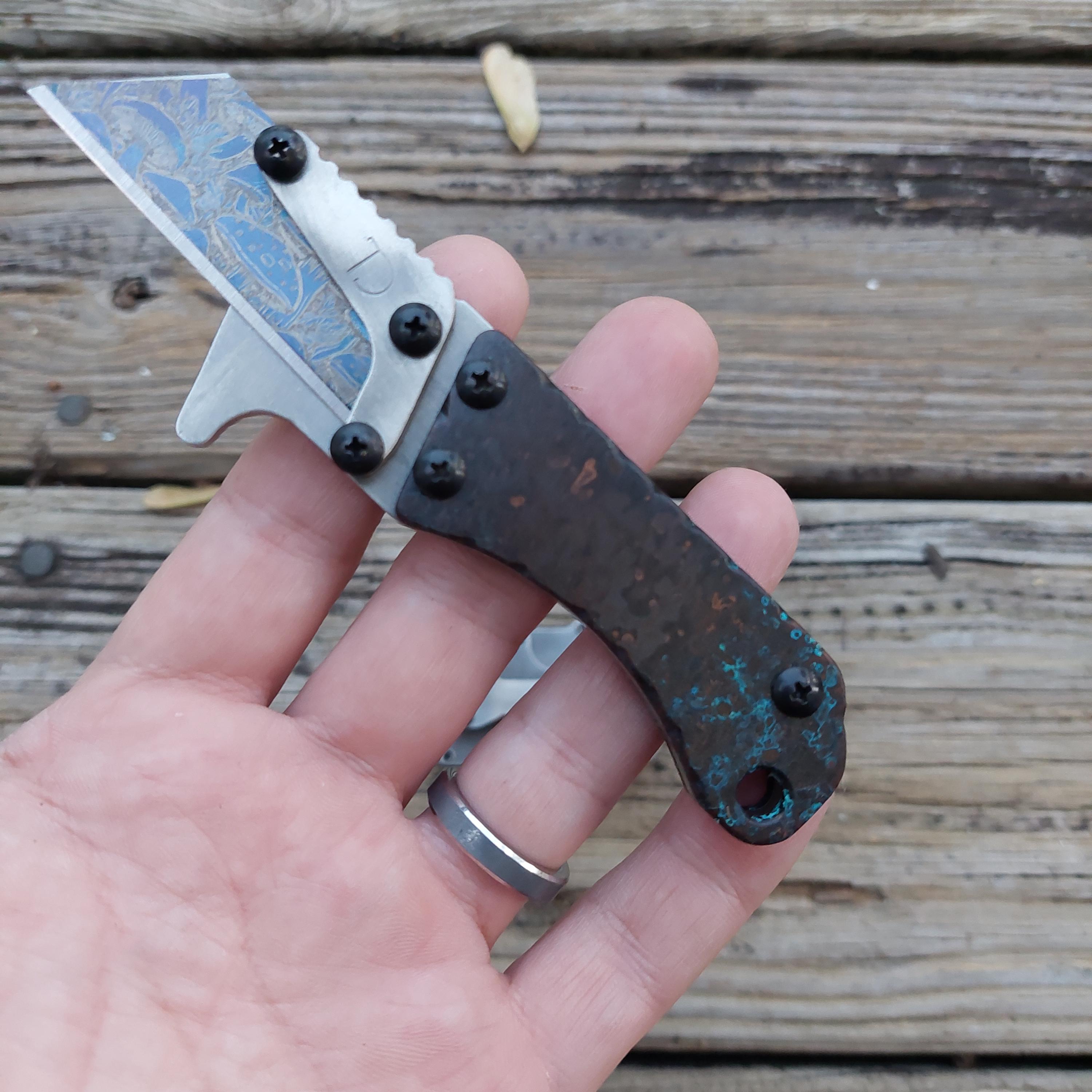 Teale Designs Tools Fixed Utility Knife - Mini Copper Shipwreck - Etsy ...