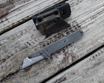 Teale Designs Tools Straight  Fixed Utility Knife - Tumbled Black Oxide
